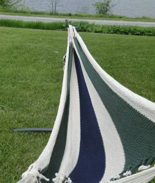 Nicaraguan Hammock with Eco-Friendly Bamboo Stand