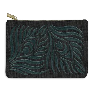 Nightshade Peacock Feather Pouch