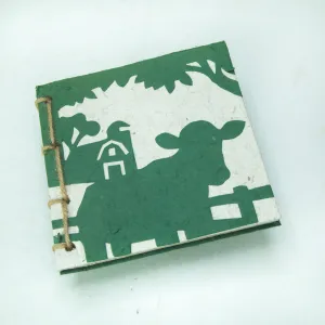 On The Farm - Cow & Barn - Green - Twine Eco-friendly Journal