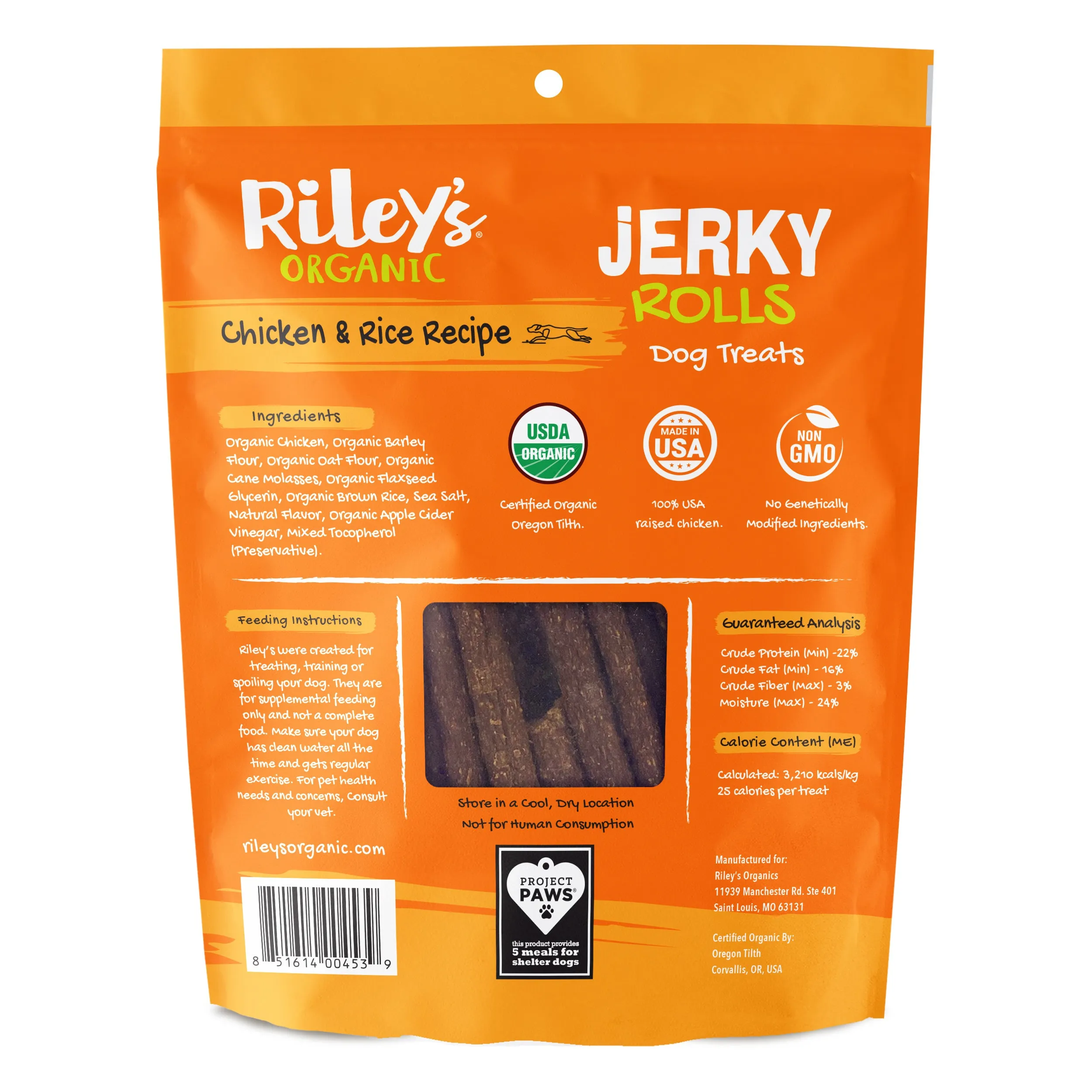 Organic Chicken & Rice Jerky Rolls