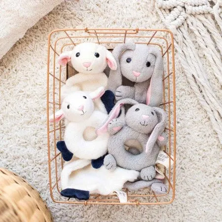 Organic Cotton Soft Bunny Rattle - Apple Park