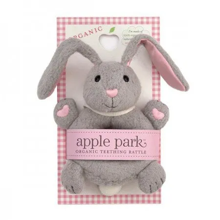 Organic Cotton Soft Bunny Rattle - Apple Park