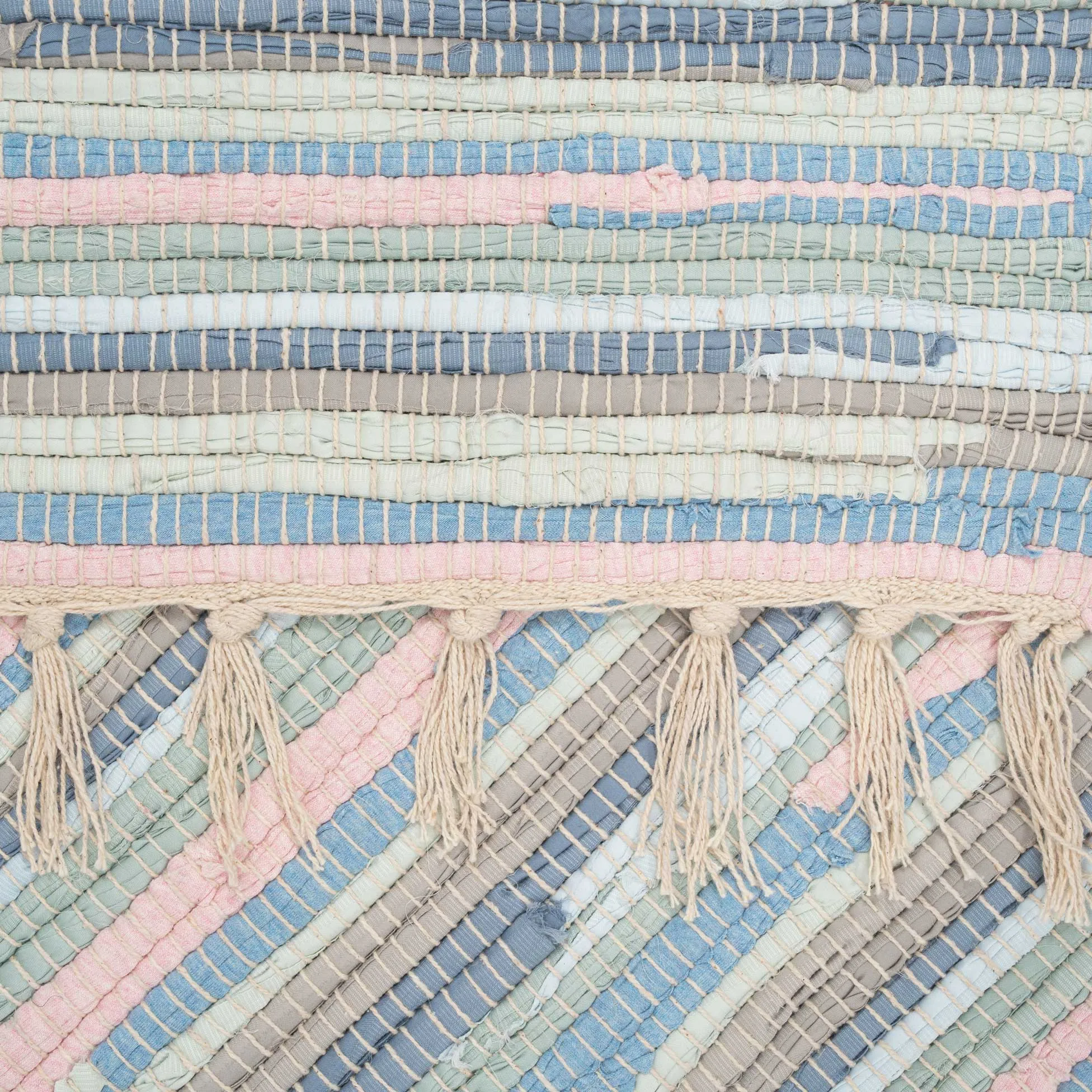 Pastel Striped Sustainable Recycled Cotton Rug