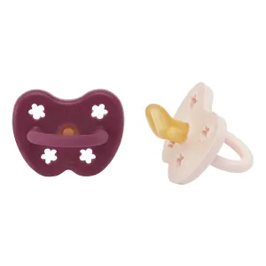 Powder Pink & Rosewood Orthodontic Pacifier 2 Pack (3-36 Months)