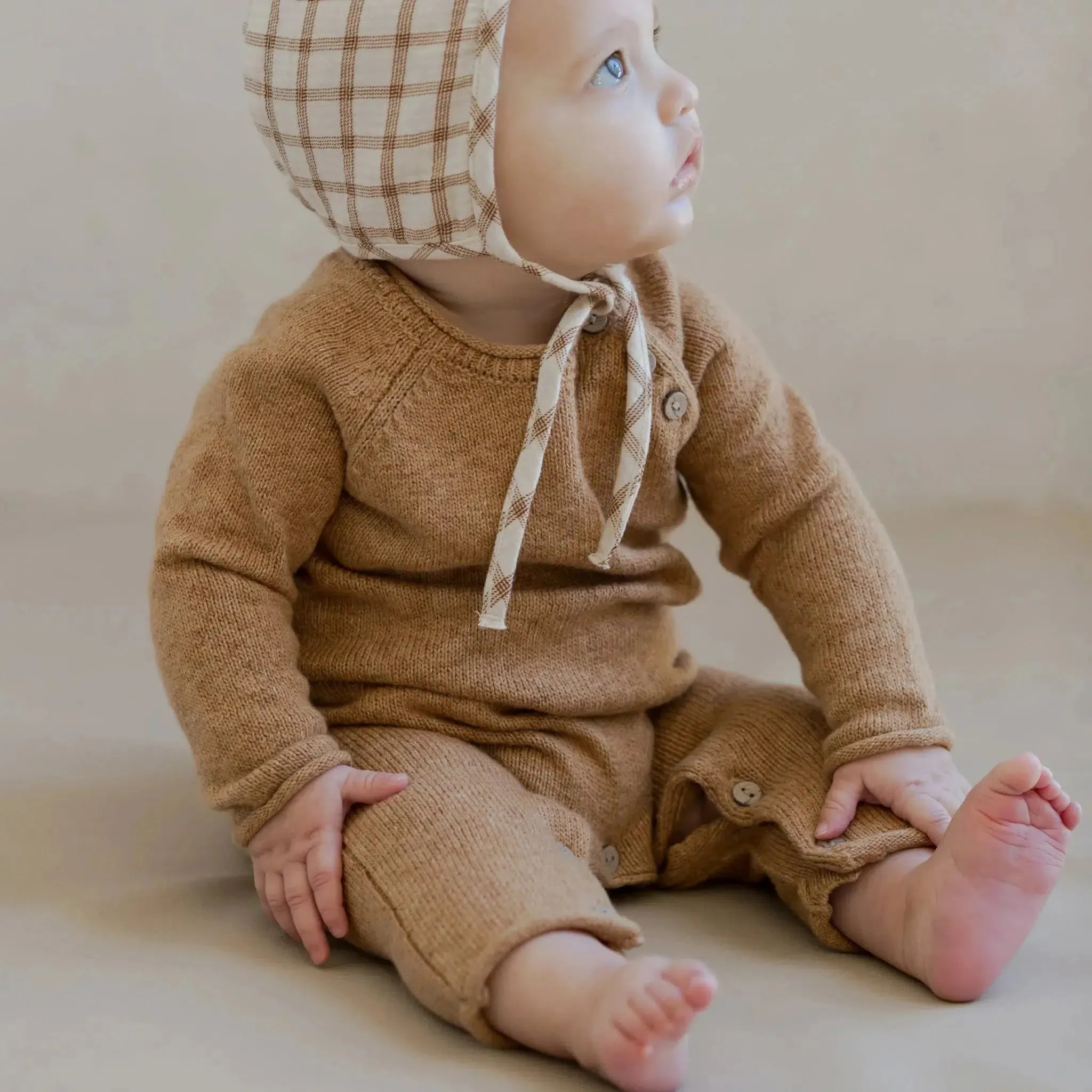 Quincy Mae - Organic Knit Jumpsuit - Speckled Natural