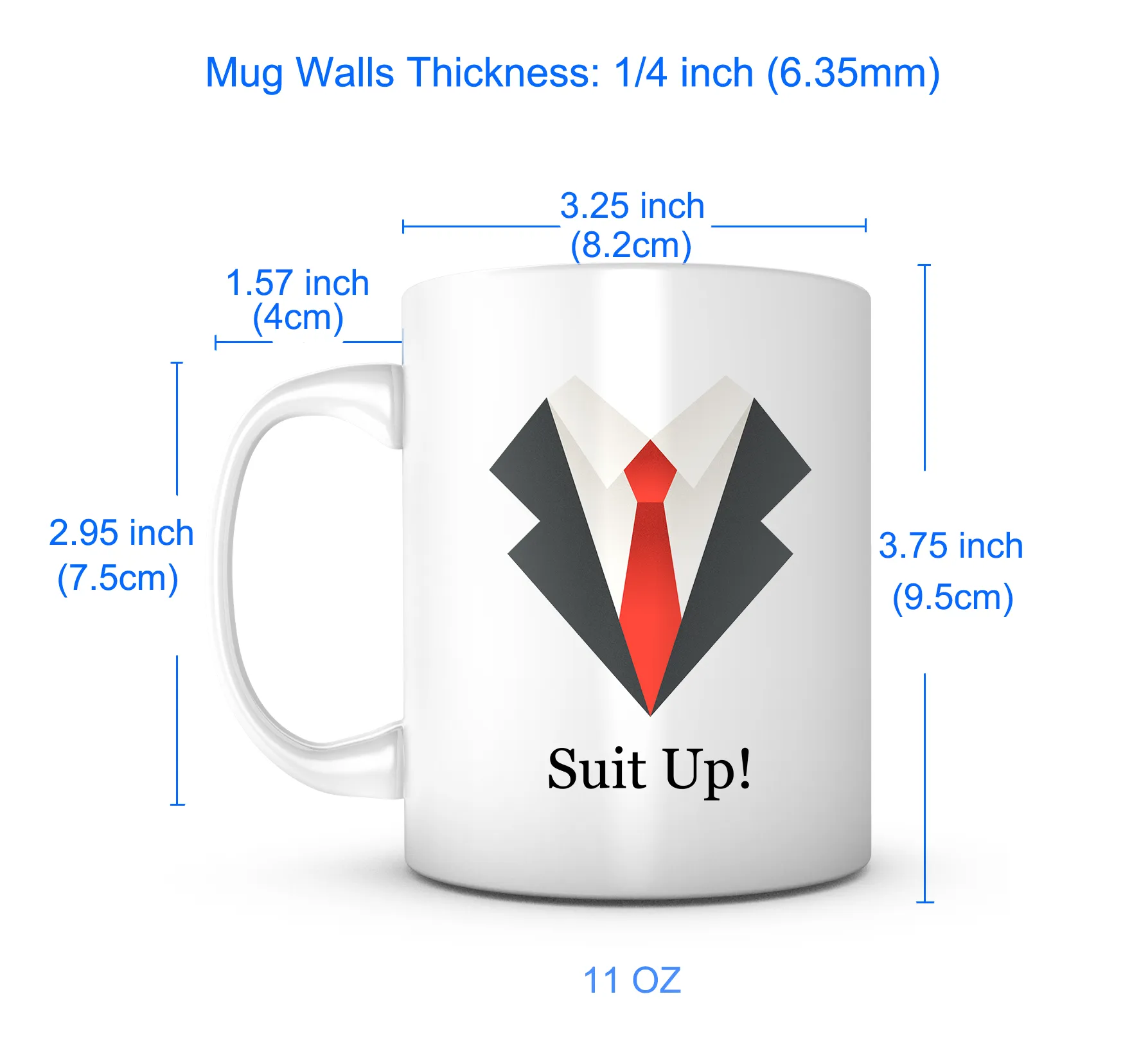 "Suit Up" Red Tie Mug