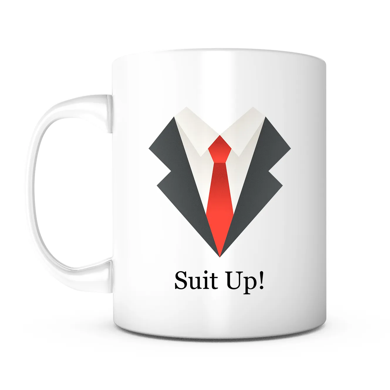 "Suit Up" Red Tie Mug