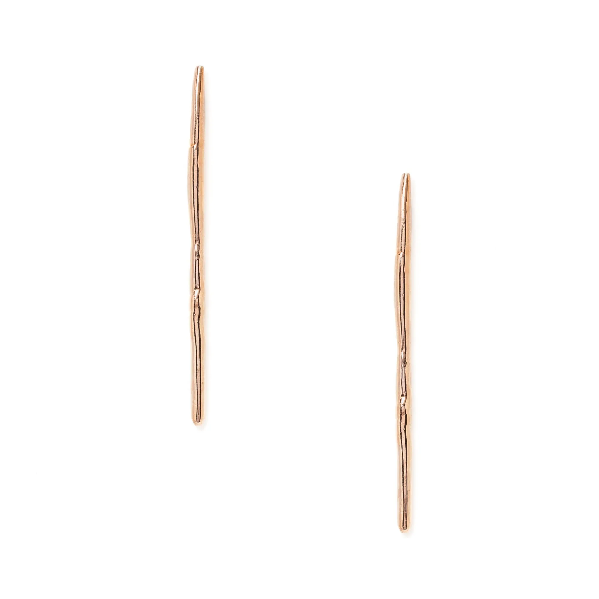 Rose Gold Needle Earrings