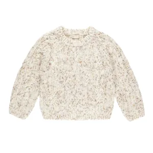 Rylee   Cru - Cable-Knit Sweater - Natural Speckle