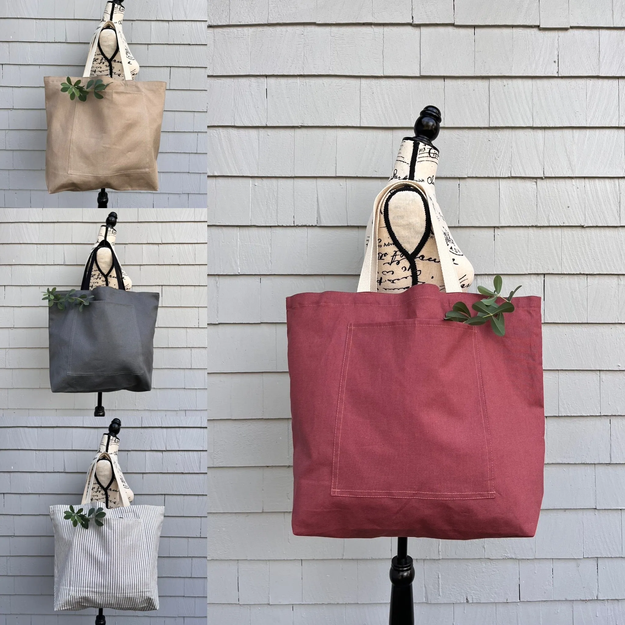 Sustainable Eco Friendly Grocery Shopping Tote with Pocket