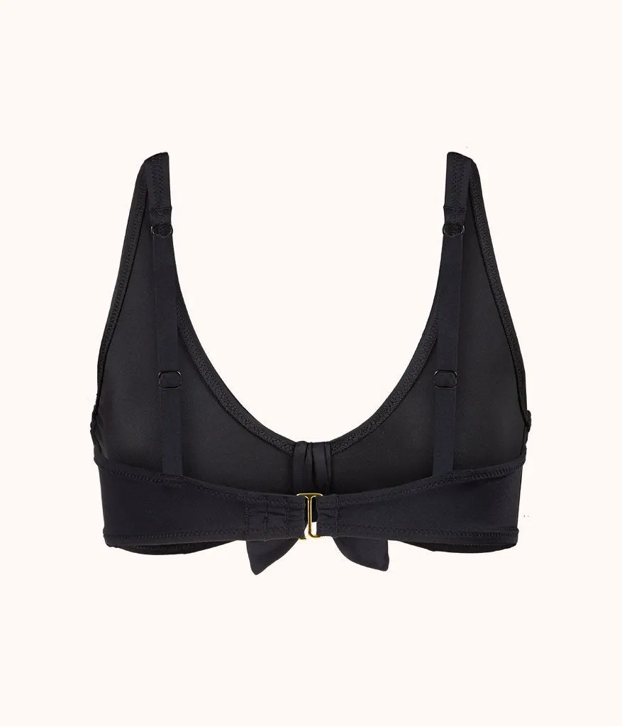 The Plunge Bralette: Jet Black