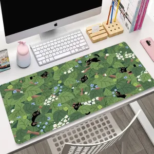 Tropical Cat Large Gaming Desk Mat Mousepad S-XXL