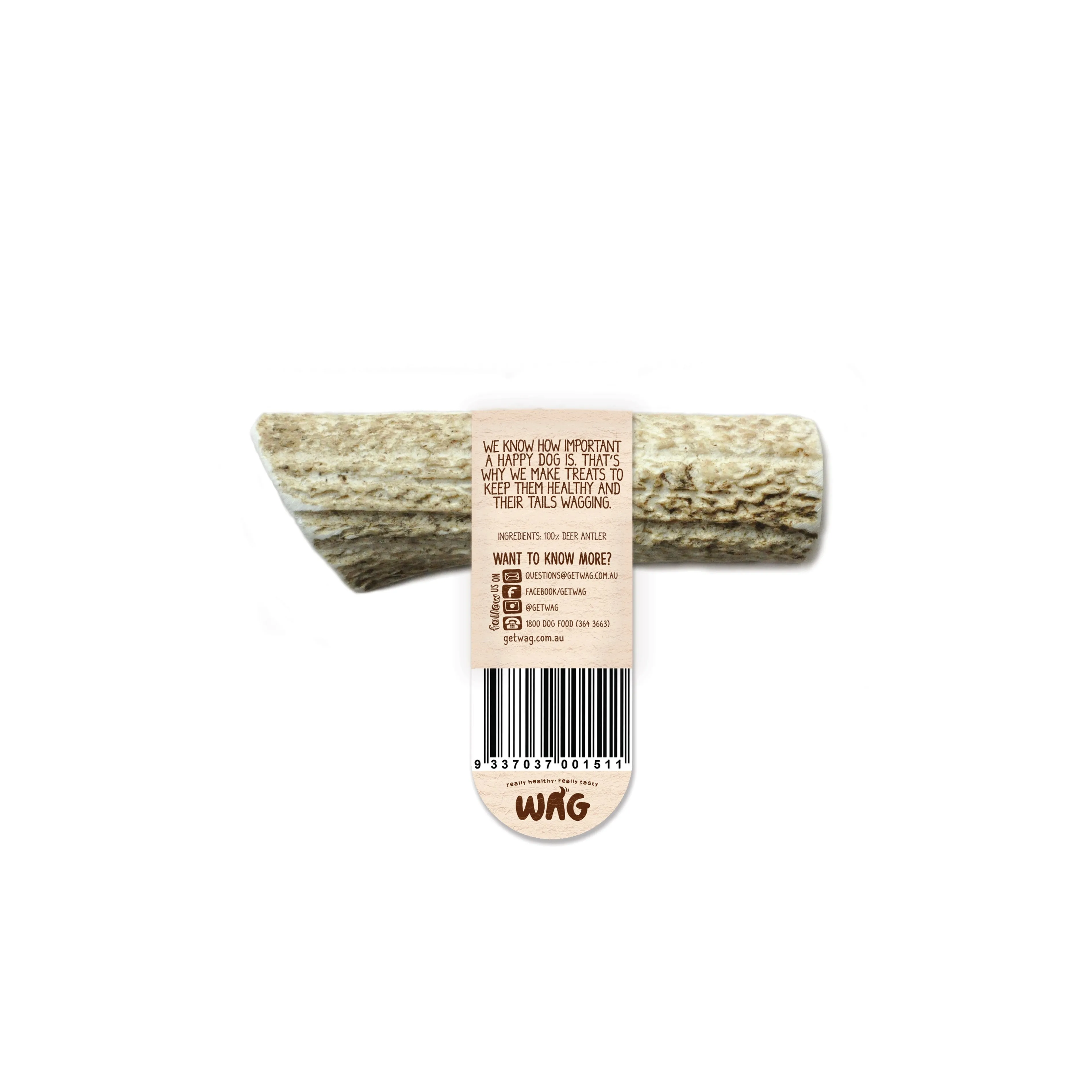 Wag Split Antler Small Dog Chew Treat